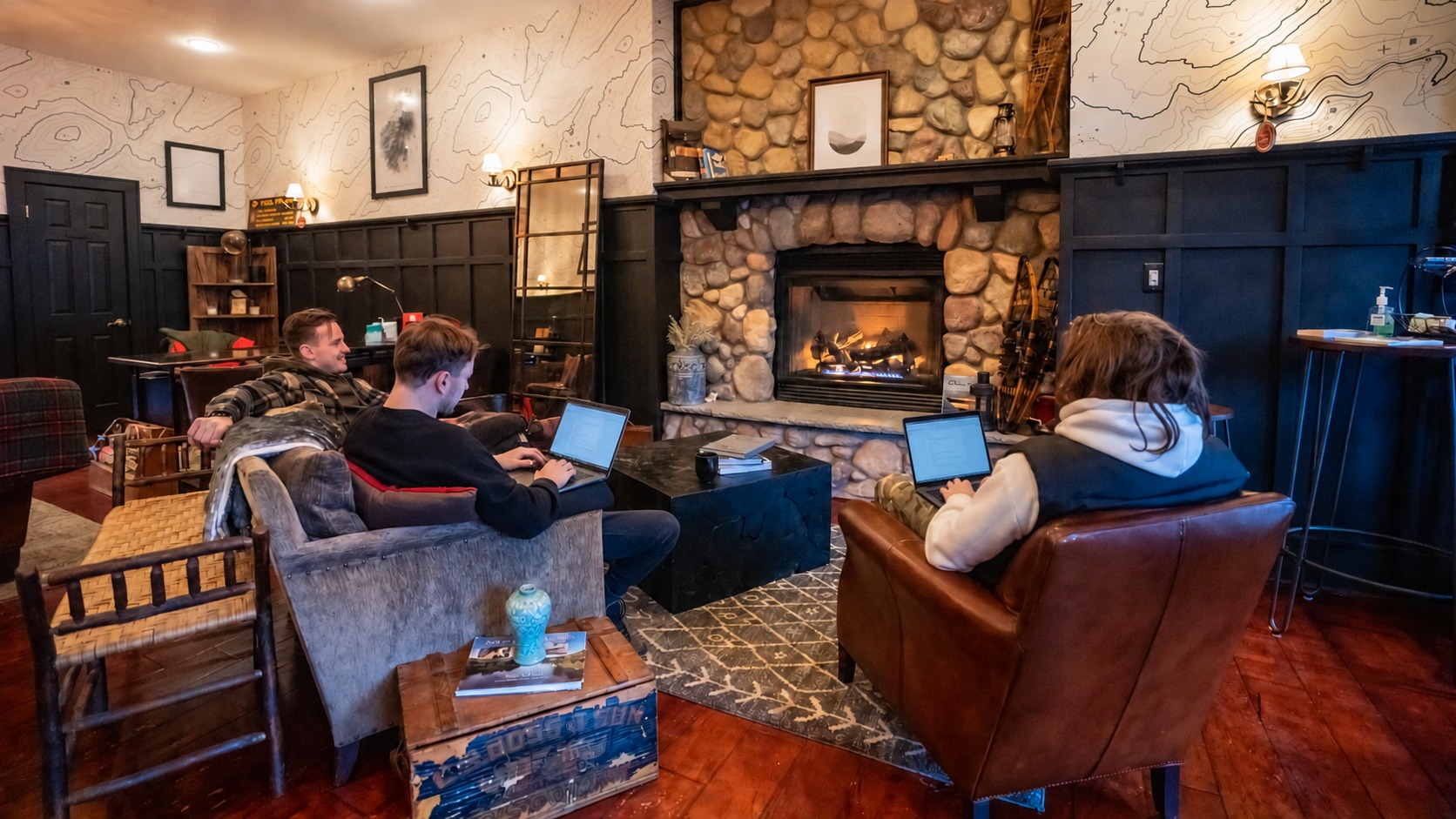 Alpine lodge remote work